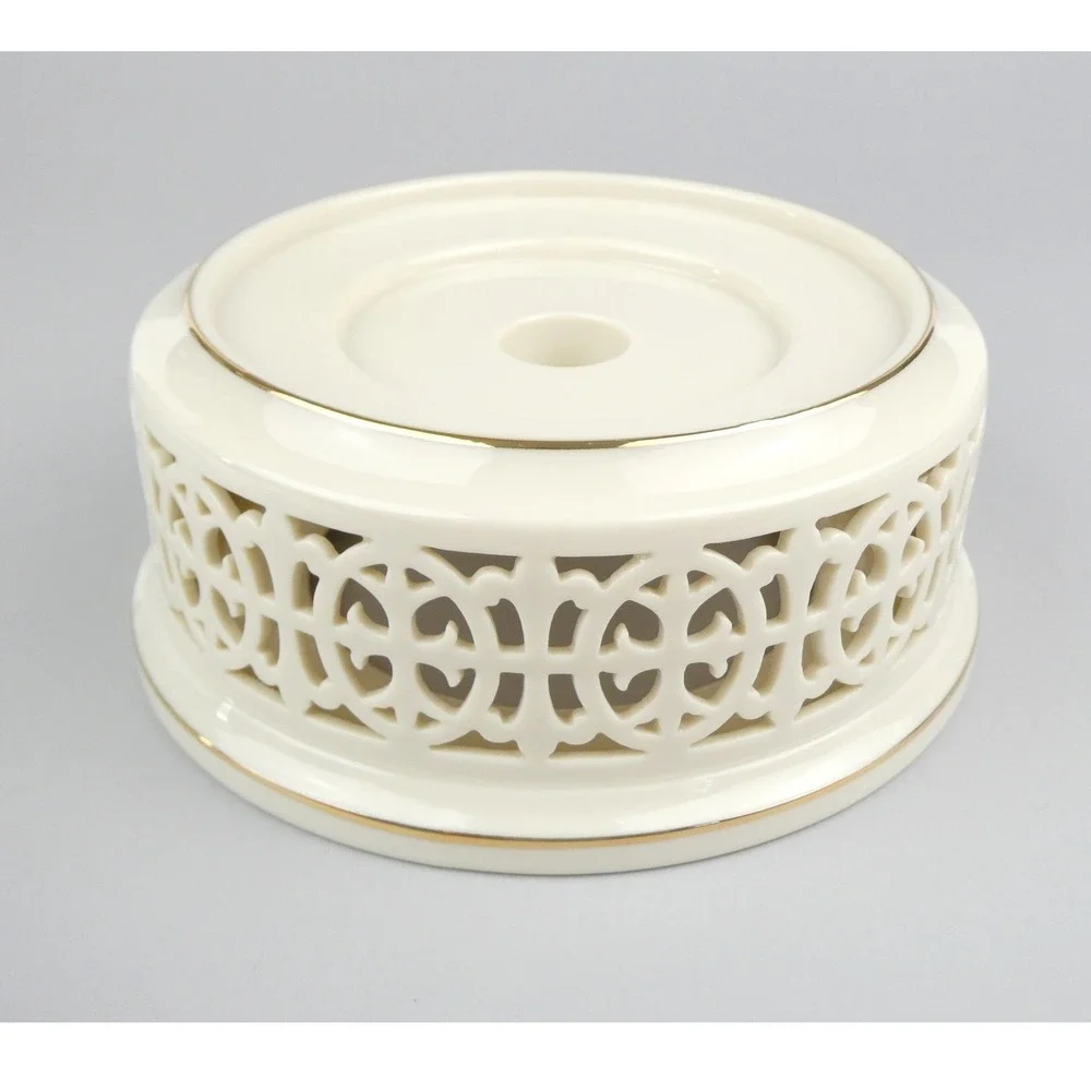 Lenox Ivory 24K Gold Trim Hurricane Lamp Base